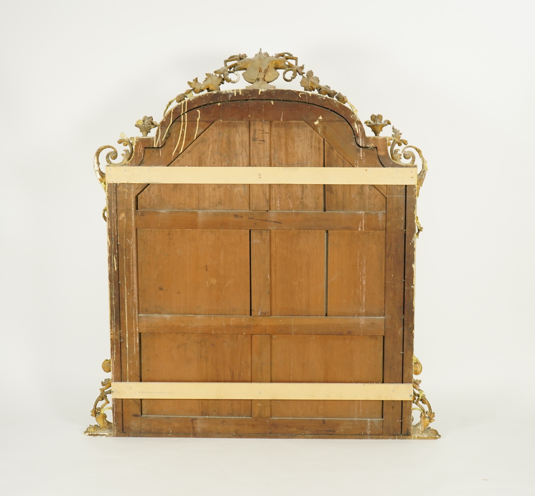 A Victorian giltwood and composition overmantel mirror